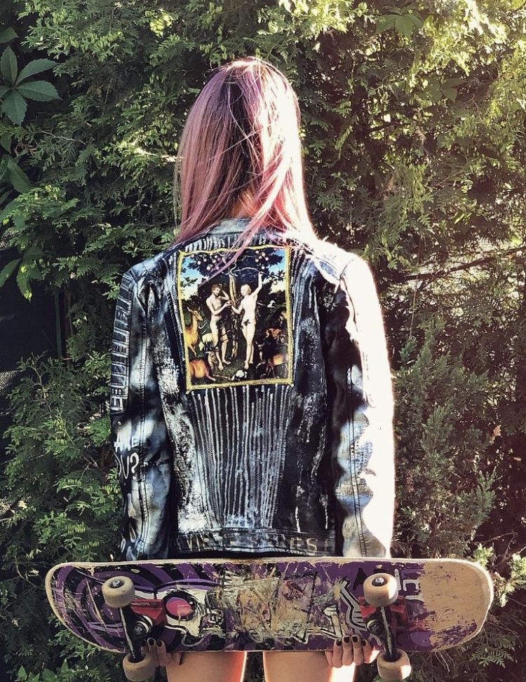 AASCOUTURE piece — art denim jacket